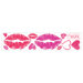 Hugs and Kisses Freestyle Peel and Stick Decal in Pink