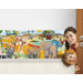 Colorful 3D Safari Mural Style Border