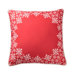 Snowflake Border Pillow