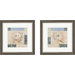 Floral Sapphire Bloom Framed Art (Set of 2)