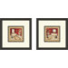 Bath Salon Rouge Framed Art (Set of 2)