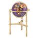 17" Ambassador Amethyst Globe with Three Leg High Stand in Gold