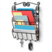 Scroll Wall Mount Letter Holder in Black