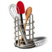 Euro Utensil Holder in Satin Nickel