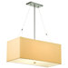 Alexis Organic Modern Pendant with Rectangular Grasscloth Shade