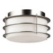 Hollywood Hills Outdoor Flush Mount in Metallic Silver