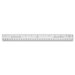 Plastic Ruler, 12", Beveled Edges, Clear