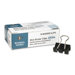 Binder Clip, Mini, 9/16"W, 1/4" Capacity, Black