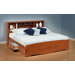 Cherry Monterey King Storage Platform Bed