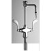 Deck Mounted Combination Hot and Cold Single Hole Faucet with Vacuum Breaker Spout and Double Wrist Blade Handle