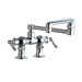 772 Above Deck Mount Double Handle Centerset Pot Filler Faucet with Double Jointed Swing Spout