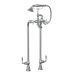 Savina Double Handle Floor Mount Clawfoot Tub Faucet Trim Cross Handle