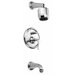 Ornate Pressure Balance Diverter Tub and Shower Faucet with Lever Handle