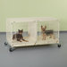 Modular Dog Cage with Plastic Tray in Ivory