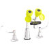 Eyesaver Widespread Faucet with Eyewash and Double Wrist Handle