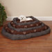 Embroidered Paw Print Crate Dog Bed