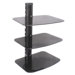 Three Shelf AV Component Wall Mount in Black