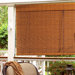 Imperial Matchstick Bamboo Roll-Up Blind with 6" Valance in Fruitwood