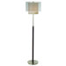 Roosevelt One Light Floor Lamp in Brushed Nickel and Espresso