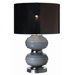 Carnia One Light Table Lamp with Bronze Smoke Shade in Brushed Nickel