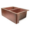 33" x 22" x 10" 50/50 Well Copper Farmhouse Kitchen Sink