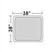 Houston Leather Cocktail Ottoman