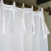 Organic Linen Tie Top Curtain Panel