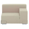 Plastics Seat with Backrest and Left Armrest
