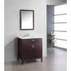 30" Urban Loft Bathroom Vanity with White Marble Top