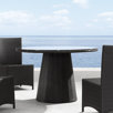 Avalon Outdoor Round Table in Dark Brown