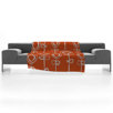 Rachael Taylor Contemporary Orange Fleece Throw Blanket