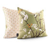 Ailanthus Throw Pillow in Grass / Sunshine - 18" x 18"