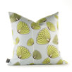 Aequorea Floating Lotus Pillow in Silver and Grass