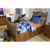 Expedition Low Poster Bed in Distressed Warm Brown