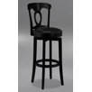 Corsica Swivel Bar Height Barstool with Vinyl Seat in Black