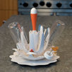 Splash Bottle Drying Rack in White