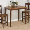 Counter Height Fixed Top Table in Kura Espresso and Canyon Gold