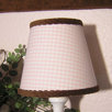 Pink Chocolate Lampshade in Pink Gingham