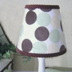 Minky Lemon Chocolate Polka Dot Lampshade