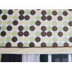 Minky Lemon Chocolate Polka Dot Pocket Valance (Flat Box Style)
