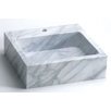 Rectanglular Marble Vessel with Single Faucet Hole