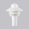 White Newport Single Light Plastic Post Lantern