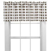 Reverse Dots Valance in White and Chocolate