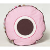 Mod Dots and Stripes Decorative Pillow in Pink / Chocolate