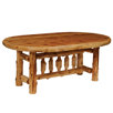 Traditional Cedar Log Oval Dining Table