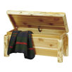 Traditional Cedar Log Blanket Chest