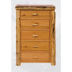 Traditional Cedar Log 5 Drawer Chest