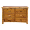 Traditional Cedar Log 6 Drawer Dresser
