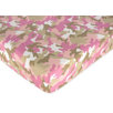 Pink and Khaki Camo Fitted Crib Sheet in Camo Print