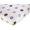 Mod Dots Purple Fitted Crib Sheet in Large Dot Print